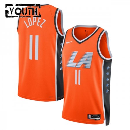 Los Angeles Clippers Brook Lopez Nike 2025-26 City Edition Oranssi Lasten Pelipaidat Swingman